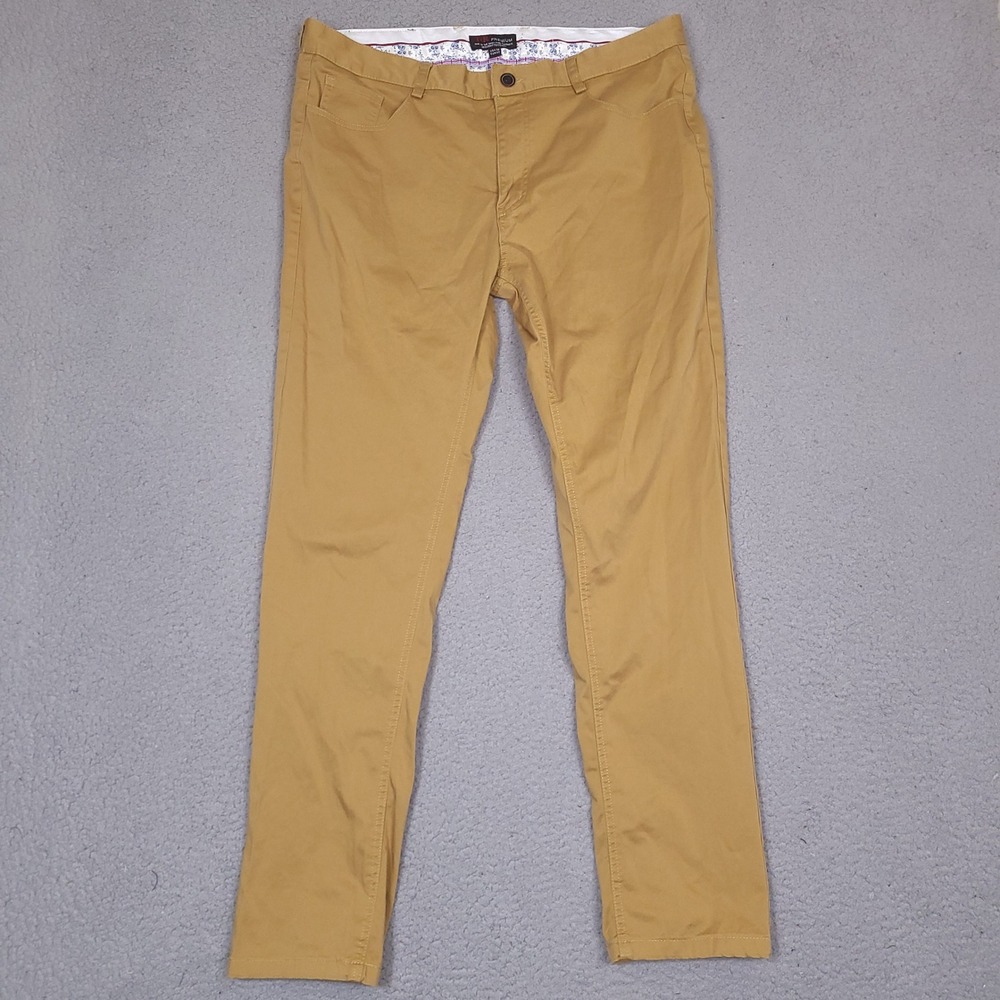 TR Premium Menswear Size 36x31 Brown Tan Chino Pants‎ Straight Leg Trousers